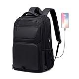 BJIAX 35L Travel Laptop Backpack for Men, High Tech Business Backpack with USB Charging Port and Ergonomic Design, Water Resistant Anti-theft Work College Backpack Fits 15.6 Inch Tablet, Notebook