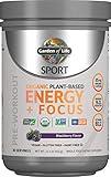 Garden of Life Sport Organic Plant Based Energy + Focus Clean Pre Workout Powder, with 85mg Caffeine, Natural No Booster, B12, Vegan, Gluten Free, Non-GMO, BlackBerry, 15.3 Oz