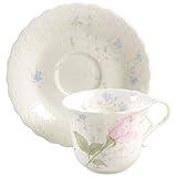 Mikasa April Rose Flat Cup & Saucer Set