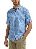 Wrangler Authentics mens Short Sleeve Classic Plaid shirt, Rivera, X-Large US
