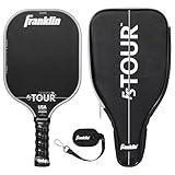 Franklin Sports Pro Pickleball Paddle Set - FS Tour Series Carbon Fiber Pickleball Paddle, Paddle Cover + Paddle Eraser - Official USA Pickleball (USAPA) Approved Paddle Set - Tempo 16mm Core - Grey