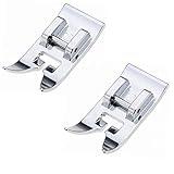 PannySewCraft 2pcs Zig Zag, Straight Stitch Foot Snap On Foot Sewing Machine Presser Foot Will Fit Singer, Brother, Janome, Toyota, Etc Domestic Sewing Machines