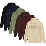 Parahouse Custom Embroidered Hoodie Design Your Own, Customized Crewneck Sweatshirt, Personalized Hoodie For Women Men, Add Your Own Custom Text, Valentine Hoodie Gifts for Him Her, Mothers Day 2