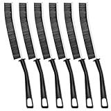 Crevice Cleaning Brush,Hard Bristle Grout Scrub Brushes,Household Cleaning Brushes,Gap Cleaning Supplies Home Essentials for Toilet, Bathroom, Bathtub, Sink, Window（6PCS Black）
