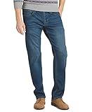 IZOD Men's Comfort Stretch Straight Fit Jean, Mavericks Blue, 38x30