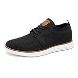 Bruno Marc Men's CoolFlex Breeze Mesh Sneakers Oxfords Lace-Up Lightweight Casual Walking Shoes,Size 12,01 Black,Grand