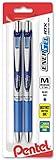 Pentel EnerGel Deluxe RTX Retractable Liquid Gel Pen, 0.7mm, Metal Tip, Blue Ink, 2 Pack (BL77BP2C)