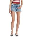 Levi's Women's 501 Ripped Waist Shorts, (New) Indigo Stonewash, 32