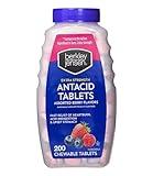berkley jensen Extra Strength Antacid Tablets Chewable - 750mg Calcium Carbonate Antacids for Heartburn, Acid Indigestion, Upset Stomach Relief - Assorted Berry Flavor - 200 Count (Pack of 1)