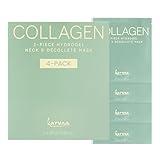 Karuna Skin - COLLAGEN Decollete & Neck Hydrogel Mask, 2-Piece Deeply Moisturizing Wrinkle Patches, Age-Defying, Hydrating & Rejuvenating, Targets Fine Lines & Wrinkles, 4 Packs