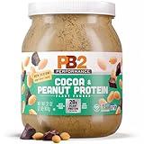 PB2 Performance Peanut Plant Based Vegan Protein Powder | 20g Complete Protein, No Added Sugar, Prebiotic Fiber | Dairy Free, Certified Vegan, Non-GMO, and Gluten Free [Peanut with Dutch Cocoa, 2lb]
