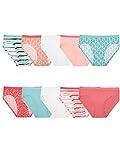 Fruit of the Loom Girls' Cotton Underwear Hipster Panties, 10 Pack - Fashion Assorted, 8 US