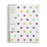 Blue Sky 2025-2026 Weekly and Monthly Academic Year Teacher Lesson Planner Calendar, July 2025 - June 2026, 8.5" x 11", Flexible Cover, Wirebound, Laminated Tabs, Storage Pocket, Dots