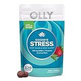 OLLY Goodbye Stress Gummy, GABA, L-Theanine, Lemon Balm, Stress Relief Supplement, Berry Flavor - 120 Count