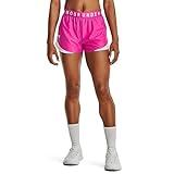 Under Armour Womens Play Up 3.0 Shorts, (654) Rebel Pink/White/White, XX-Large