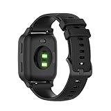 Bands Compatible with Garmin Venu/Venu Sq/Venu Sq Music/Venu Sq 2/Venu 2 Plus Band, Silicone Quick Release Straps 20MM Replacement Wristband (Black)