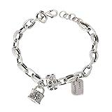 PFAMVIHNIEH New For Arrival Original Lock Flower Star Retro 925 Sterling Silver Female Charm Bracelet Jewelry For Women Gifts