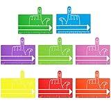 FSZMan 24Pcs Kids Finger Spacers with Guided Reading Strips,Reading Aid,Handwriting Tool Writing Spacers for Kids,Home School Classroom Supplies,8 Colors