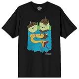 Adventure Time Princess Bubblegum's Rock T-Shirt Men's Black Short Sleeve Tee-Large