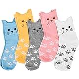 Ulrhpc Gifts for Women Cat Socks Birthday Gifts for Wife Her Teen Girls,Stocking Stuffers for Women Adults