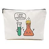 Science Teacher Gifts Funny Makeup Bag Chemistry Gifts Cosmetic Bag for Christmas Thanksgiving Birthday Science Friendship Teacher Appreciation Gifts for Women Daughter Coworker Toiletry Bag