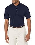 PGA TOUR Men's Airflux Short Sleeve Solid Golf Polo-Shirts, True Navy, XL