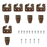 5 sets for kenlin Drawer Slide Track Guide Glide - Replacement Parts for Dressers and Nightstands - Bottom Mount - Brown (5)