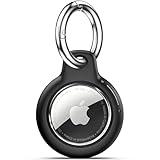 Wowwat Upgrade Waterproof Airtags Holder with Apple Airtags Keychain, Hard PC Air Tag Case, Anti-Scratch & Shock Air tag Holder,Men's Women's Keyrings & Keychains, Cover for Dog,Car Key,Luggage-Black