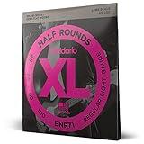 D'Addario Bass Guitar Strings, XL Nickel Half Rounds, ENR71, Long Scale, Regular Light Gauge 45-100, 4-String Set, Pack of 1