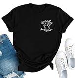 Halloween Tie Dye Shirt for Women Cute Spooky Graphic Shirt Spooky Season Ghost Tee Tops Fall Season Tees(Black2, Large)