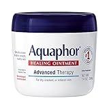 Aquaphor Healing Ointment, Advanced Therapy Skin Protectant, Multi-Purpose Healing Ointment and Body Moisturizer, For Dry, Cracked Skin, Minor Cuts and Burns, 14 Oz Jar