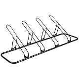 CyclingDeal Bicycle Floor Parking Rack Stand - for Mountain MTB Road Bike - Indoor Home Garage Storage - Adjustable 4 Bikes