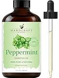 Handcraft Blends Peppermint Essential Oil - Huge 4 Fl Oz - 100% Pure and Natural - Premium Grade Essential Oil for Diffuser and Aromatherapy, and DIY Soap Making
