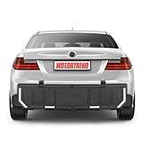 Motor Trend Bumper Guard for Cars - Heavy-Duty Rear Car Bumper Protector for Parked Vehicles, High Intensity Reflector for Nighttime Visibility, Easy to Install for Cars and Small SUV's