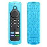 CaseBot Remote Case for Fire TV Stick HD/4K/4K Max (1st Gen)/Fire TV Stick (3rd Gen)/Lite - Anti-Slip Shockproof Silicone Cover for Alexa Voice Remote (2nd & 3rd Generation), Blue Glow