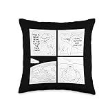 T-Rex Dinosaur Funny Asteroid Meteor Comet Extinction Event Throw Pillow
