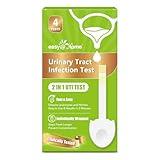 Easy@Home Urinary Tract Infection Test - UTI Test Strip for Women Home Testing Kit Detection of Leukocytes and Nitrite Over The Counter (OTC) USE Quick Accurate Results in 2 Min (4 Pack) UTI-EZU-102:4