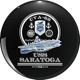 Uss Saratoga Cva-60 Naval Ship Military Aircraft Carrier Veteran History Pin Lapel Pin Brooch Steel Pins Badge 0.75"