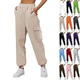 Automet Sweatpants Oct 8-9 Womens Cargo Sweatpants Oversized Fleece Joggers Fall Fashion Outfits Y2K Clothes 2024 with Pockets 1-Beige 3X-Large Day Today 2024