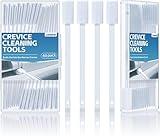 Lumkew 40Pcs Disposable Crevice Cleaning Brushes for Small Spaces, Detail Gaps Scrub Cleaner Brush Set for Toilet Bowl Corner, Household Cleaning Tool Supplies for Window Track, Door Grooves, Vent Fan