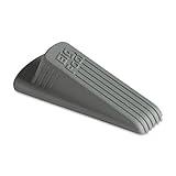 MASTER MANUFACTURING Rubber Door Stop - Big Heavy Duty Bottom Wedge Rubber Door Stopper College Dorm Room Essentials,Grey (2 Packs),1.5 x 5 x 7.5