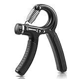 NIYIKOW Grip Strength Trainer, Hand Grip Strengthener, Adjustable Resistance 22-132Lbs (10-60kg), Forearm Strengthener, Perfect for Musicians Athletes (Black, 1 Pack)