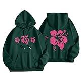 Palm Puff Hoodie Y2k Hoodie Preppy Clothes Things for Teen Girls Teen Girl Clothes for Teen Girls Preppy Things Back To School Clothes for Teen Girls Clothes for Teens Dark Green Medium