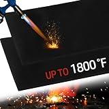 U0U Carbon Felt Welding Blanket,20x20in Fireproof Blanket with 1800°F Heat Resistant Flame,Carbon Felt Insulated Blanket for Welding and Brazing Plumbing Solder