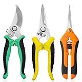 Garden Pruning Shears 3 Pack Gardening Shears Garden Scissors Stainless Steel Plant Flower Scissors Clippers Pruning Shears tijeras de jardinería