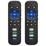 (Pack of 2) Replacement-Remote-Control for Roku-TV,Compatible for TCL Roku/Hisense Roku/Onn Roku/Philips Roku Smart TVs(Not for Roku Stick and Box)
