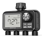 [2026 Upgrade] 4 Zone Sprinkler Timer, Unistyle Programmable Water Timer for Garden Hose, 4 Outlets Hose Timers with Manual Irrigation Timers for Yard and Lawn Patio