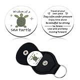 Sea Turtle Gifts, off to College Inspirational Gifts for Women Keychain Back to School Gifts for Teen Girls Boys Turtle Gifts for Turtle Lovers Birthday Christmas Keepsake Pocket Hug
