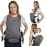 Baby Carrier, Baby Carrier Newborn to Toddler, Ergonomic, Cozy and Lightweight Infant Carrier for 7-44lbs, Effortless to Put On, Ideal for Hands-Free Parenting, Multi Use for Infant to Toddler