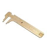 Handy Sliding Double Scales Vernier Caliper Ruler Measuring Tool mm/inch Brass Pocket Ruler 100mm